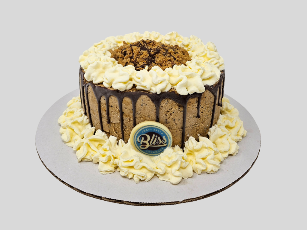 Coffee Toffee Crunch Ice Cream Cake (GF, Contains Almonds)